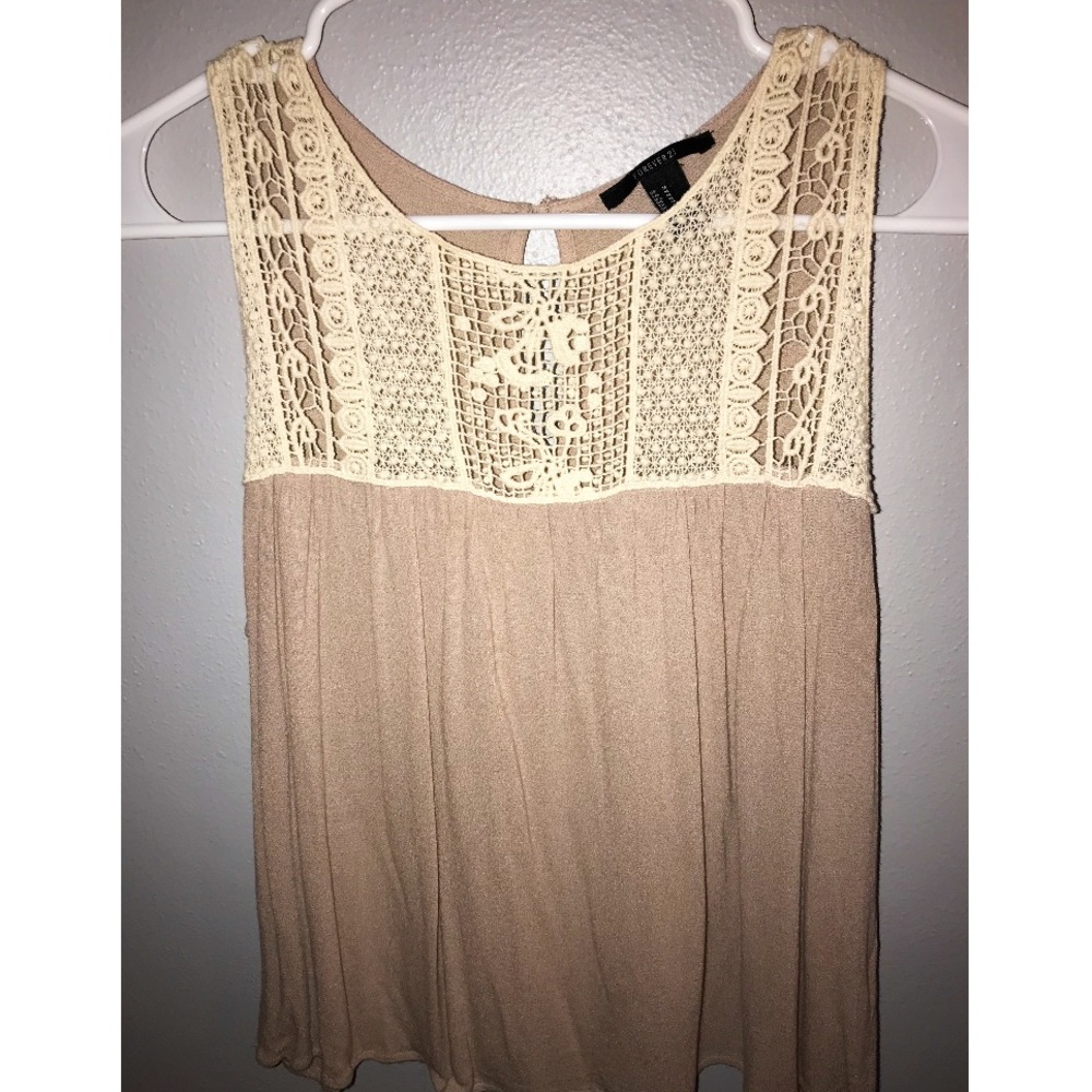 H&M Beige Lace Tank