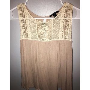 H&M Beige Lace Tank