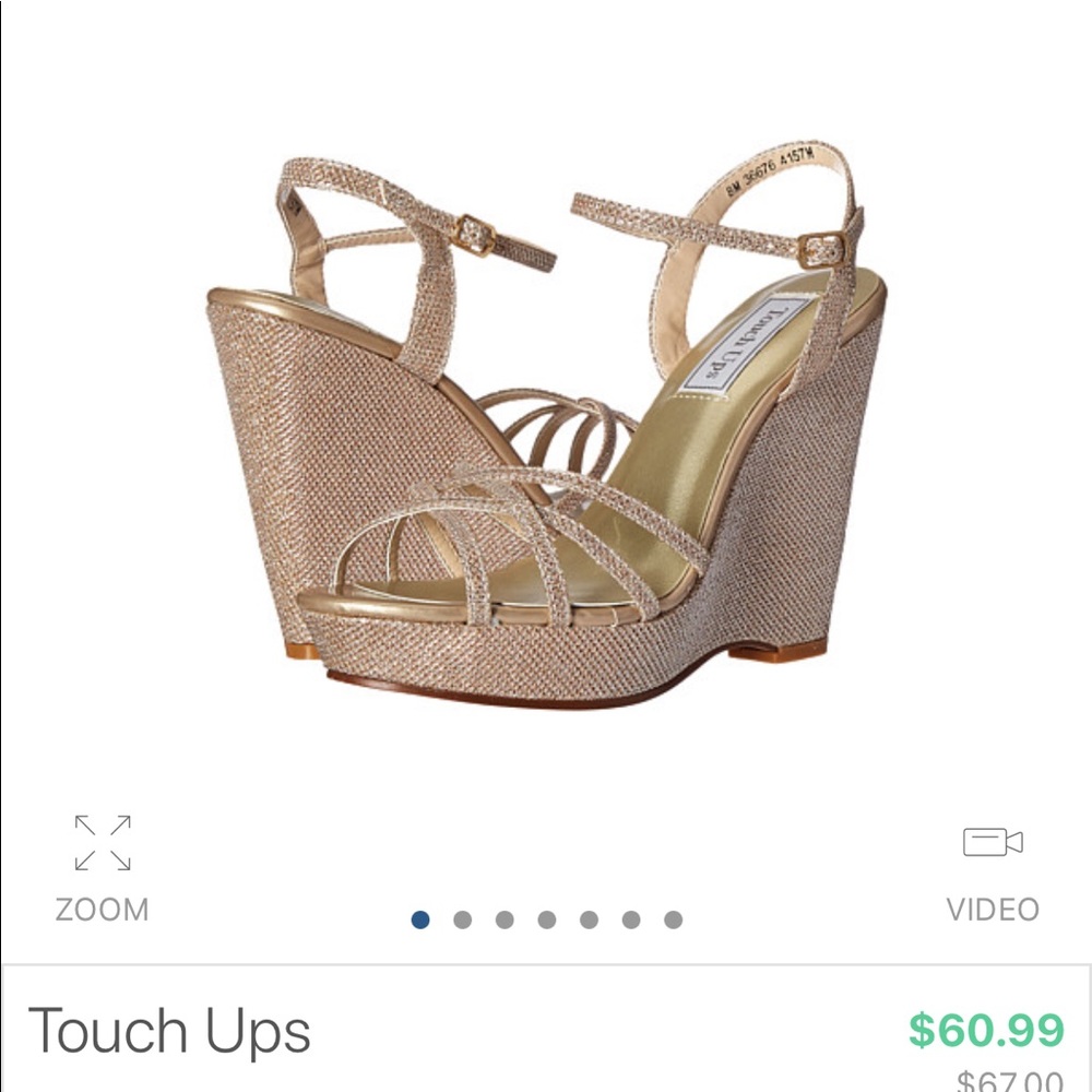 Sparkly gold wedges