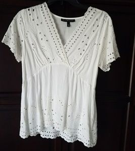 Beautiful white eyelet blouse