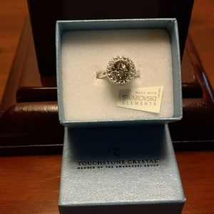 Touchstone Crystal Ring, Rhodium