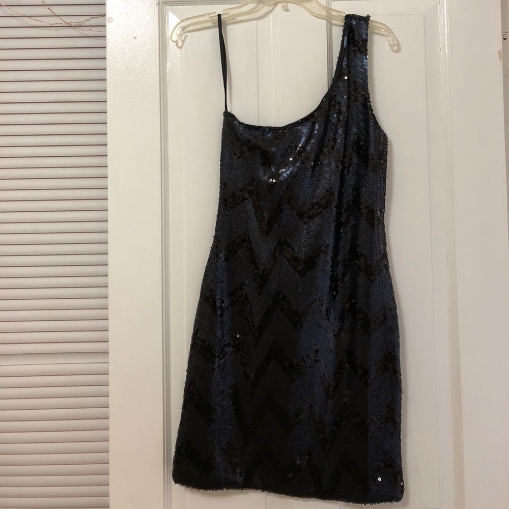 Black sequence dress