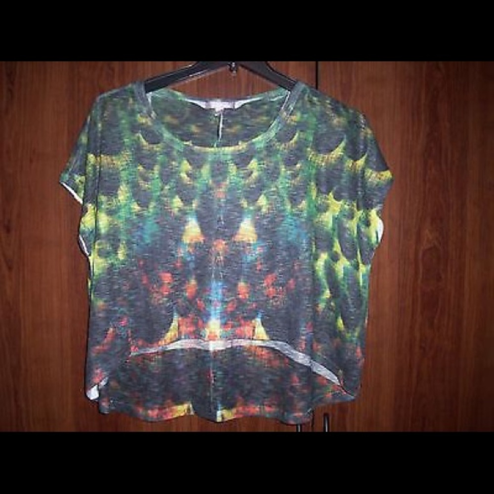 Multi-Color/Multi-Print Crop Top Sz Medium, New