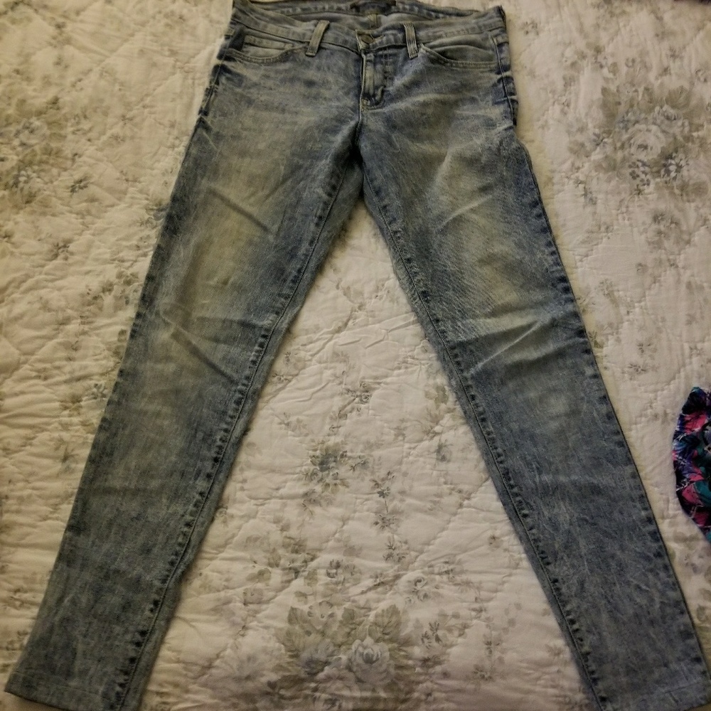 Buckle flying monkey acid skinny jeans