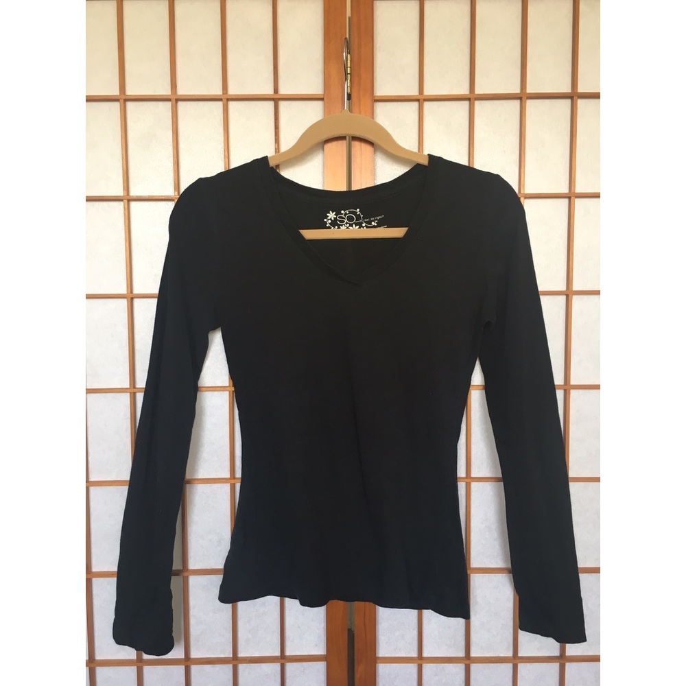 Black SO Cotton Long Sleeve Shirt