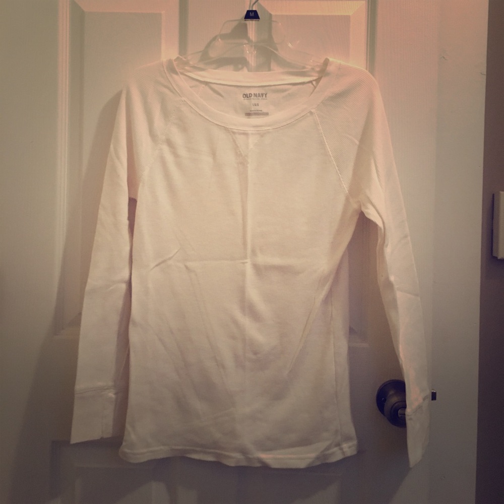 Old Navy White Long Sleeve Thermal EUC