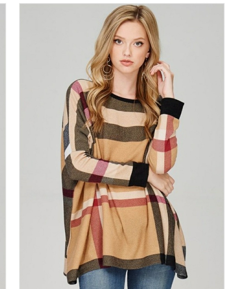 Only 1 (small) left ❤Heavy plaid Sweater - Picture 2 of 5