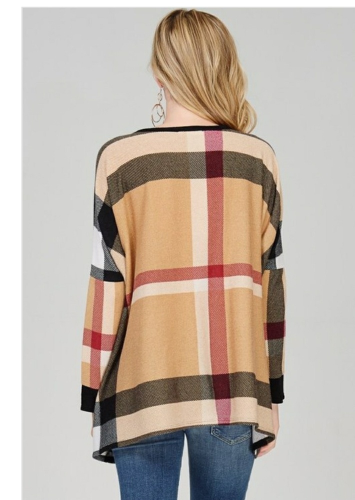 Only 1 (small) left ❤Heavy plaid Sweater - Picture 4 of 5