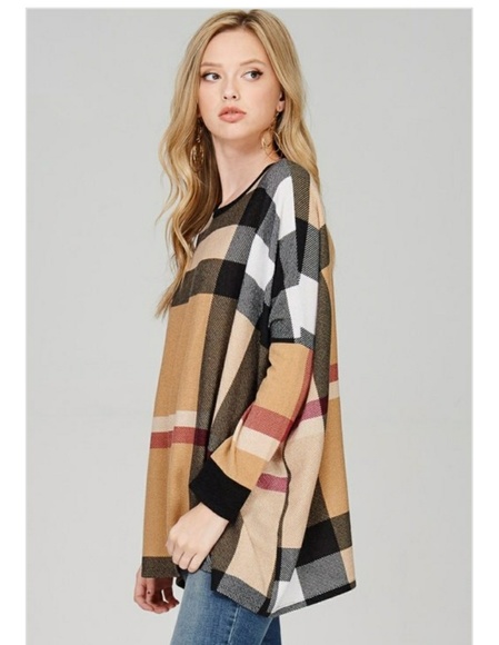 Only 1 (small) left ❤Heavy plaid Sweater - Picture 3 of 5