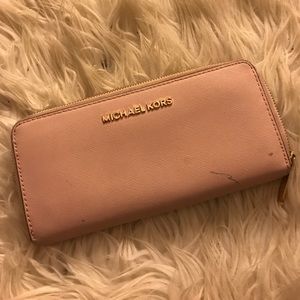 Blush pink MK wallet