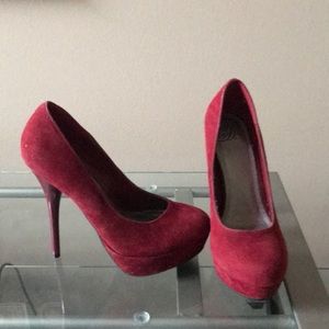 Platform Suede heels