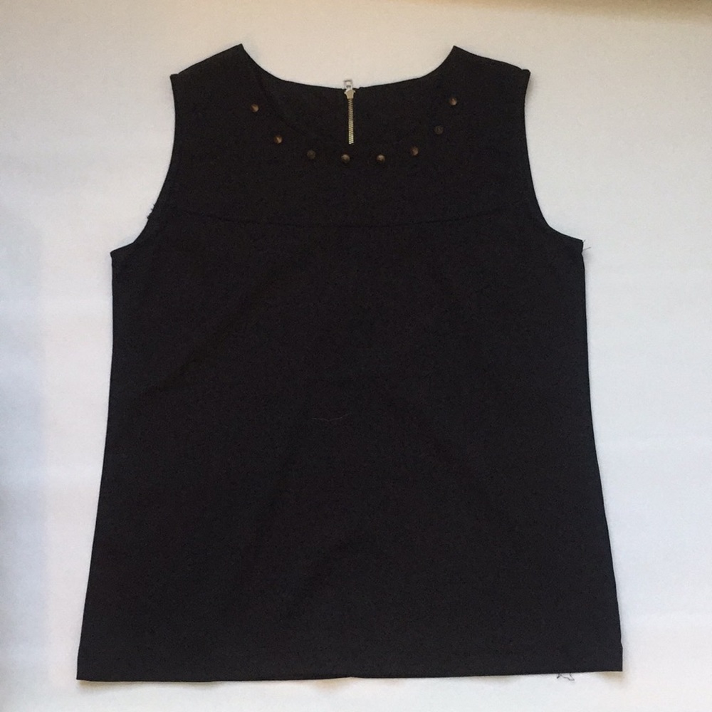 Black Studded Collar Blouse