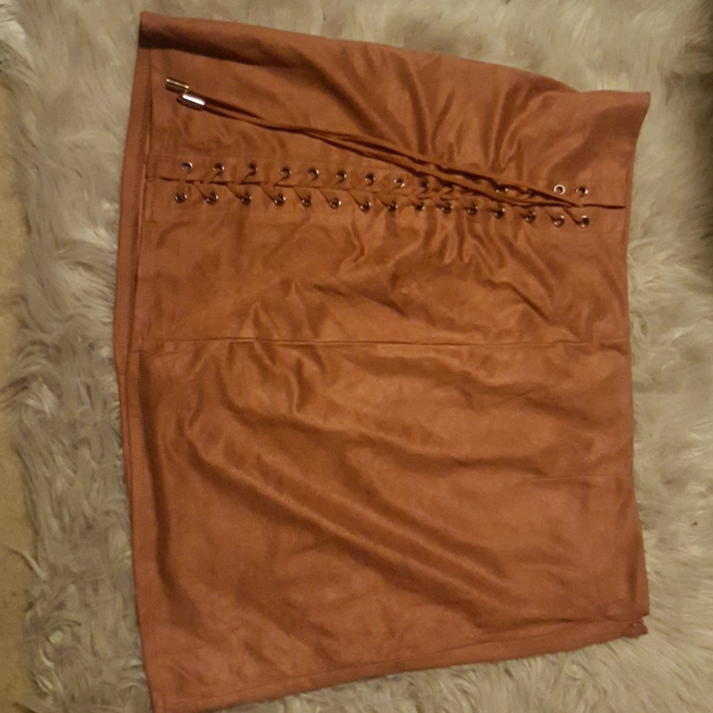 Orange lace skirt