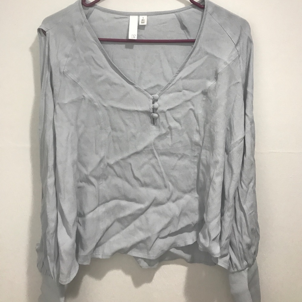 Bp Grey/ Dawn long sleeve blouse