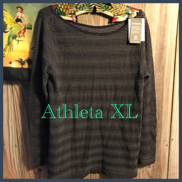 Athleta Tops - 💥💥 New Athleta Striped Seamless Eyelet Top 💥