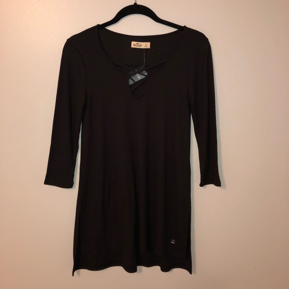 Long sleeve lace up shirt