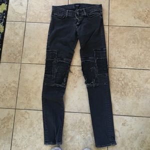 Hudson distressed Moto jean