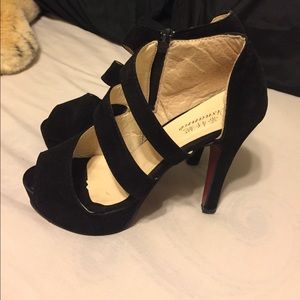 Black heels, worn once!