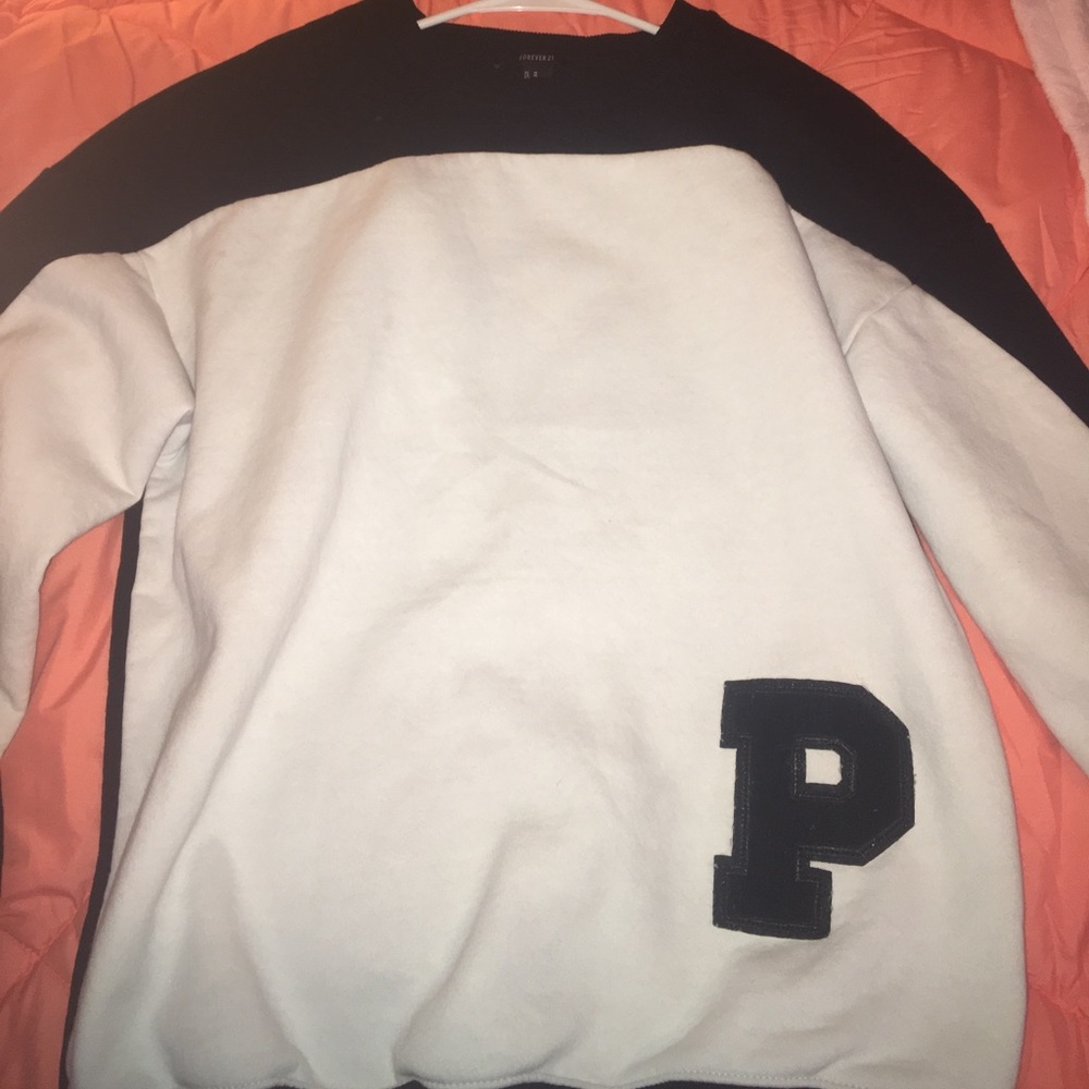 Forever 21 letterman crew neck