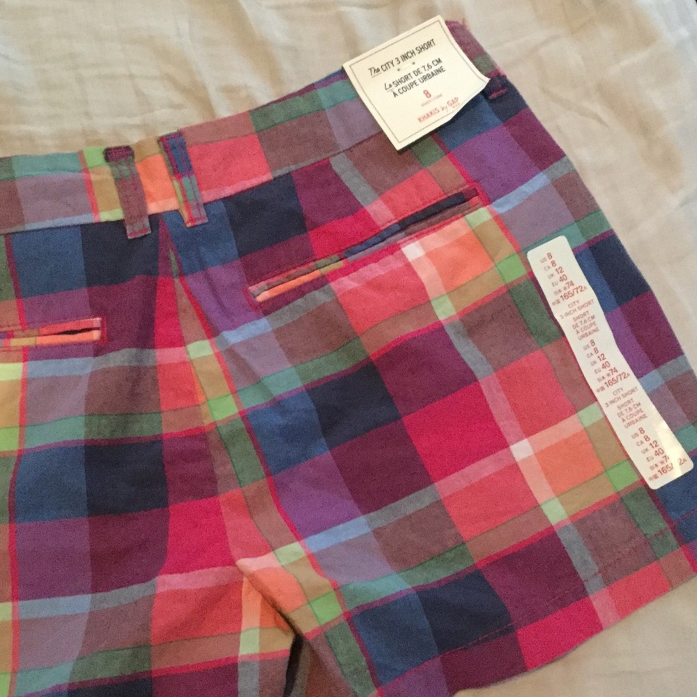 Gap shorts. Pink, blue, purple, coral, teal, white
