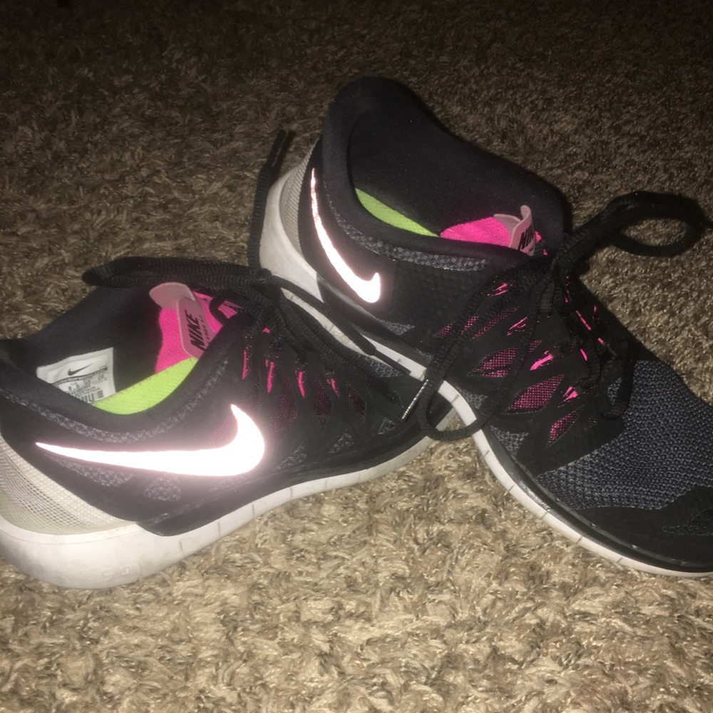 Black and Pink Nike shoes