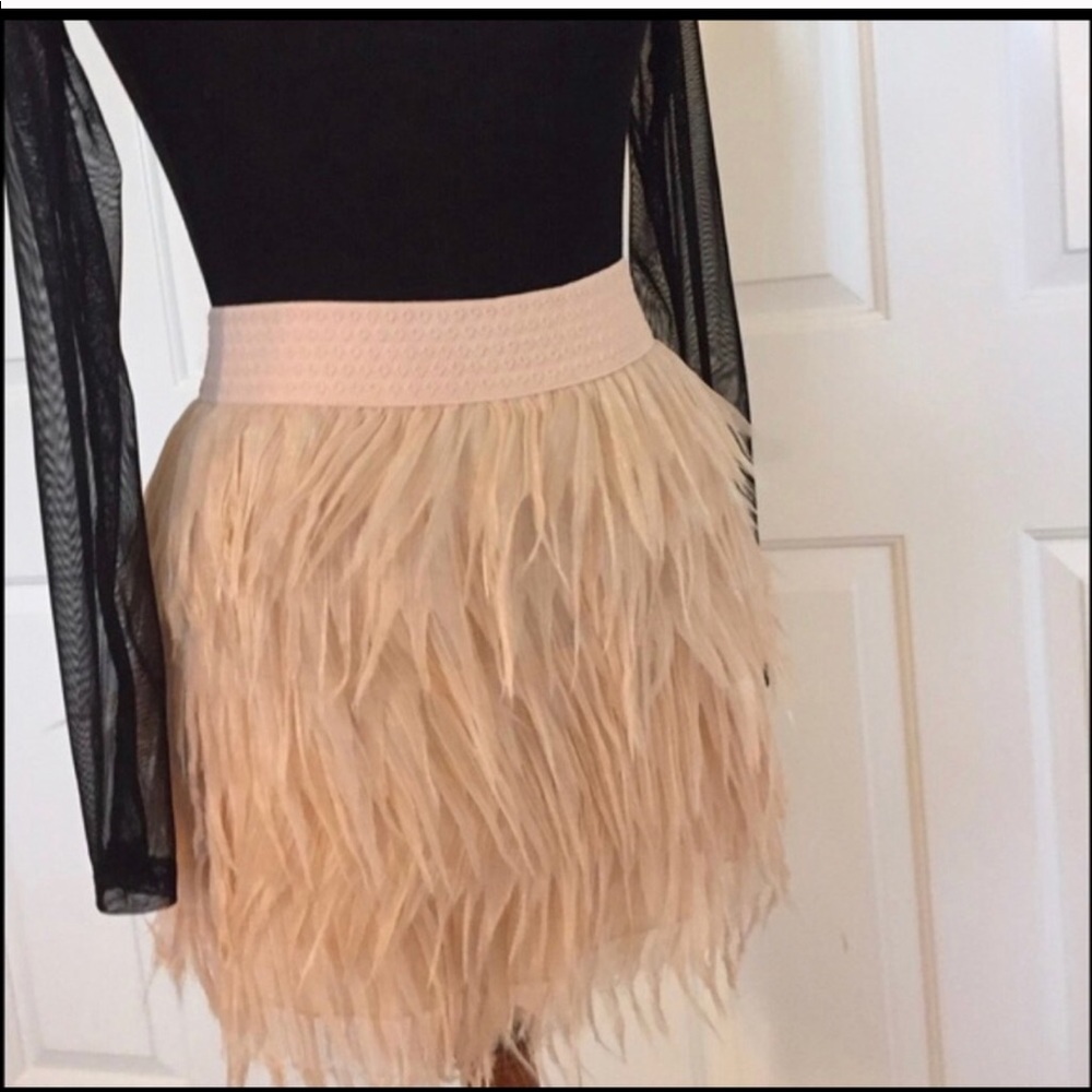 Faux feather skirt