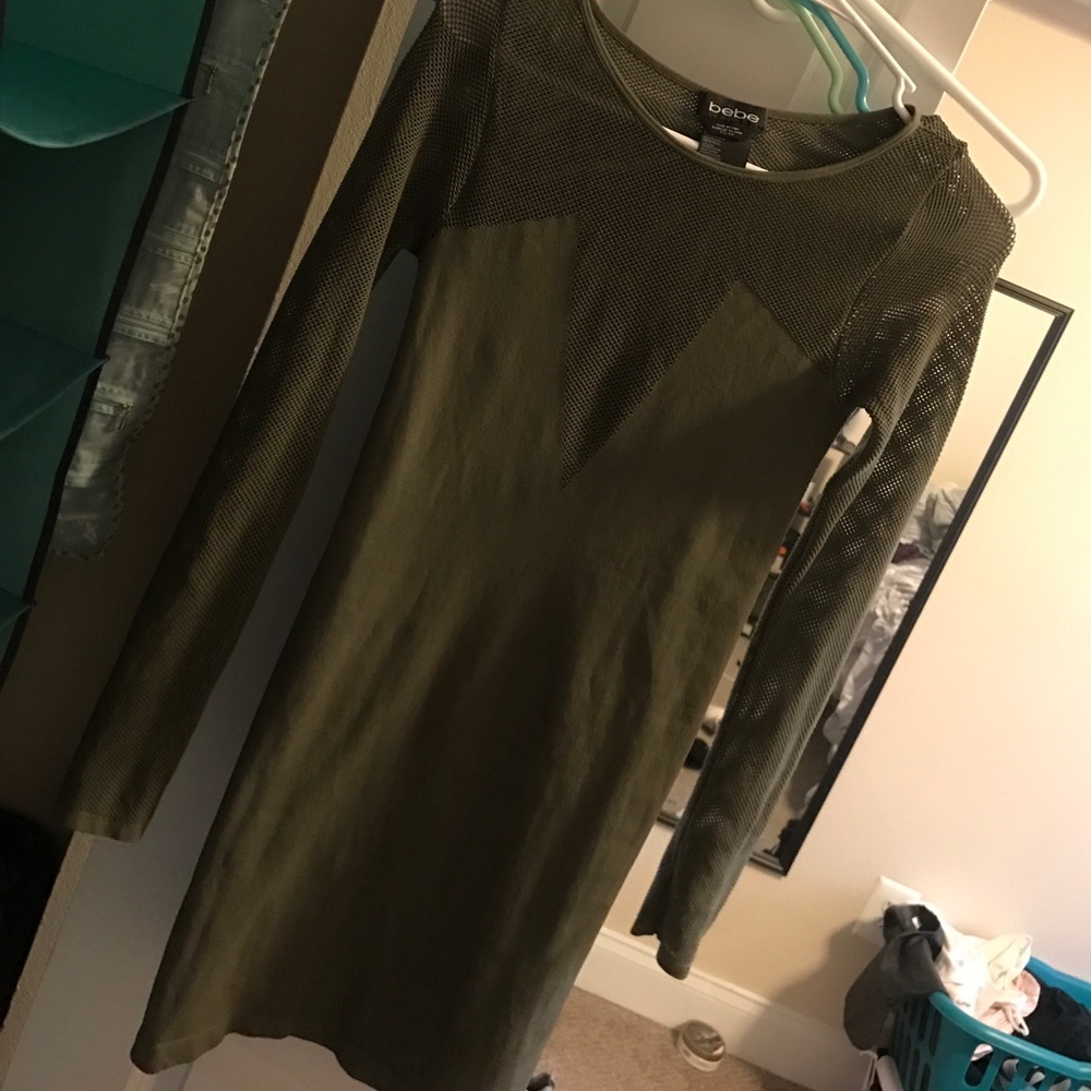 Olive green Bebe dress