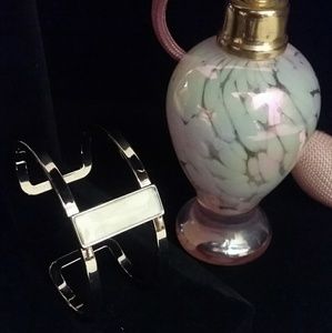 WH|BM; Gold & cream; cuff bracelet; nwot