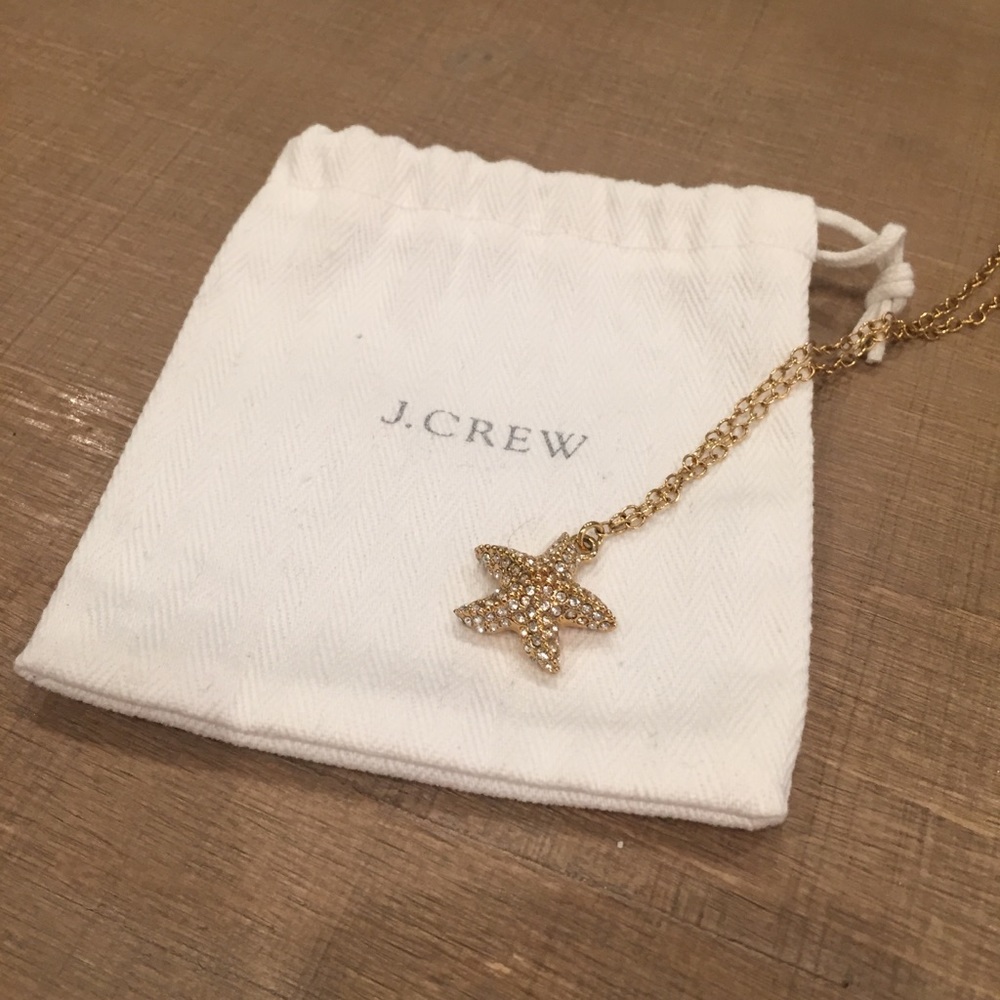 J. Crew Gold Starfish Necklace