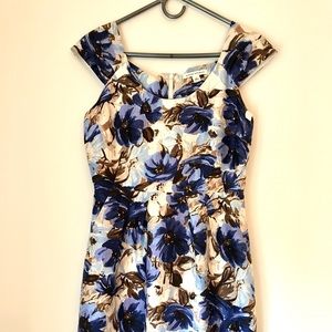 Banana Republic Women's 100% Silk Floral Dress