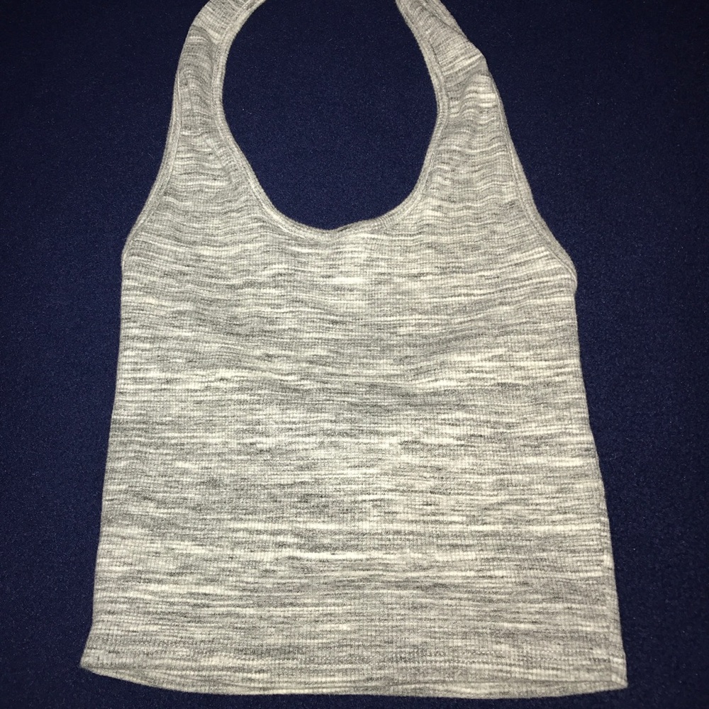 Gray marbled halter