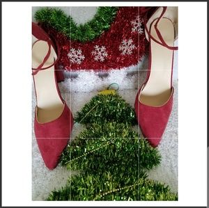 Matte Red Strappy Heels👠