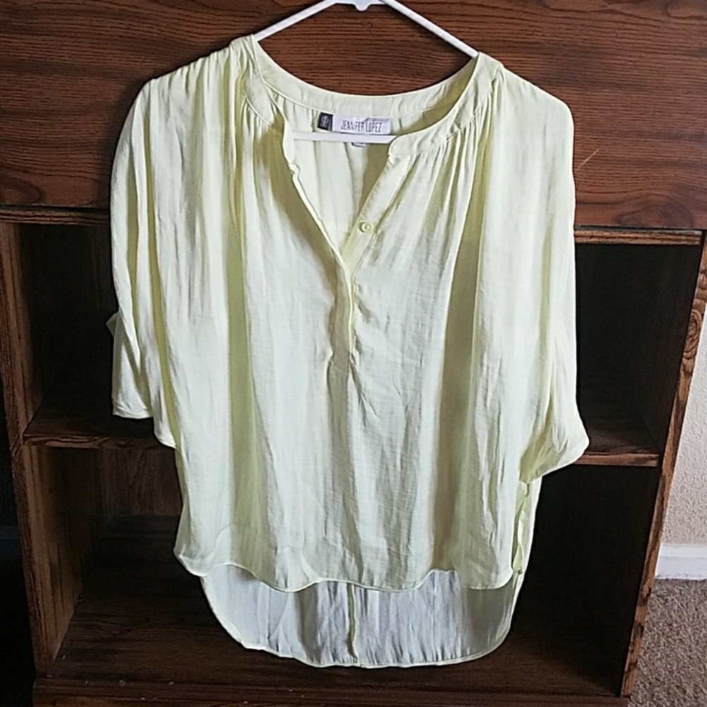 Pale Yellow Blouse with buttons