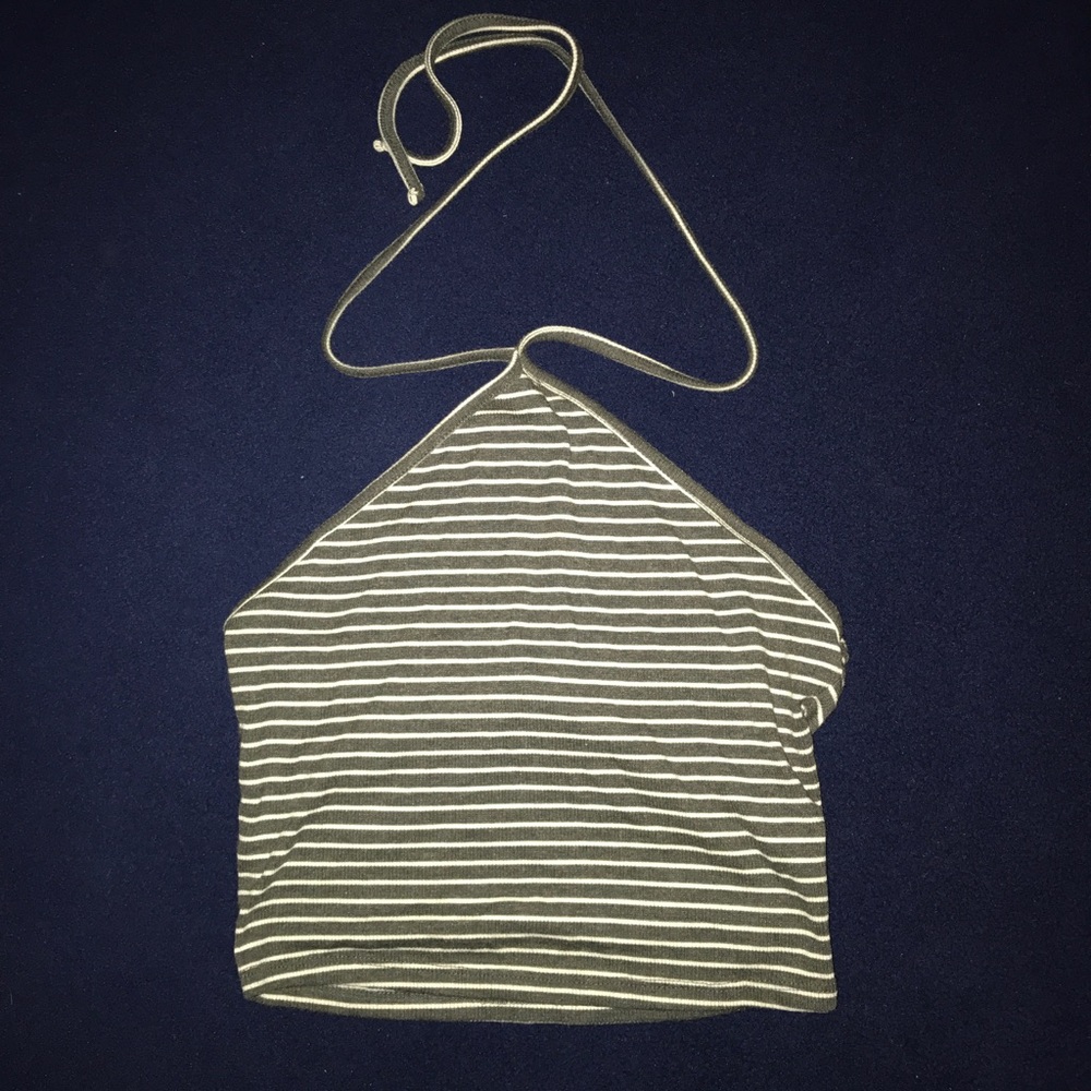 Striped halter top