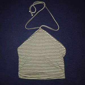 Striped halter top