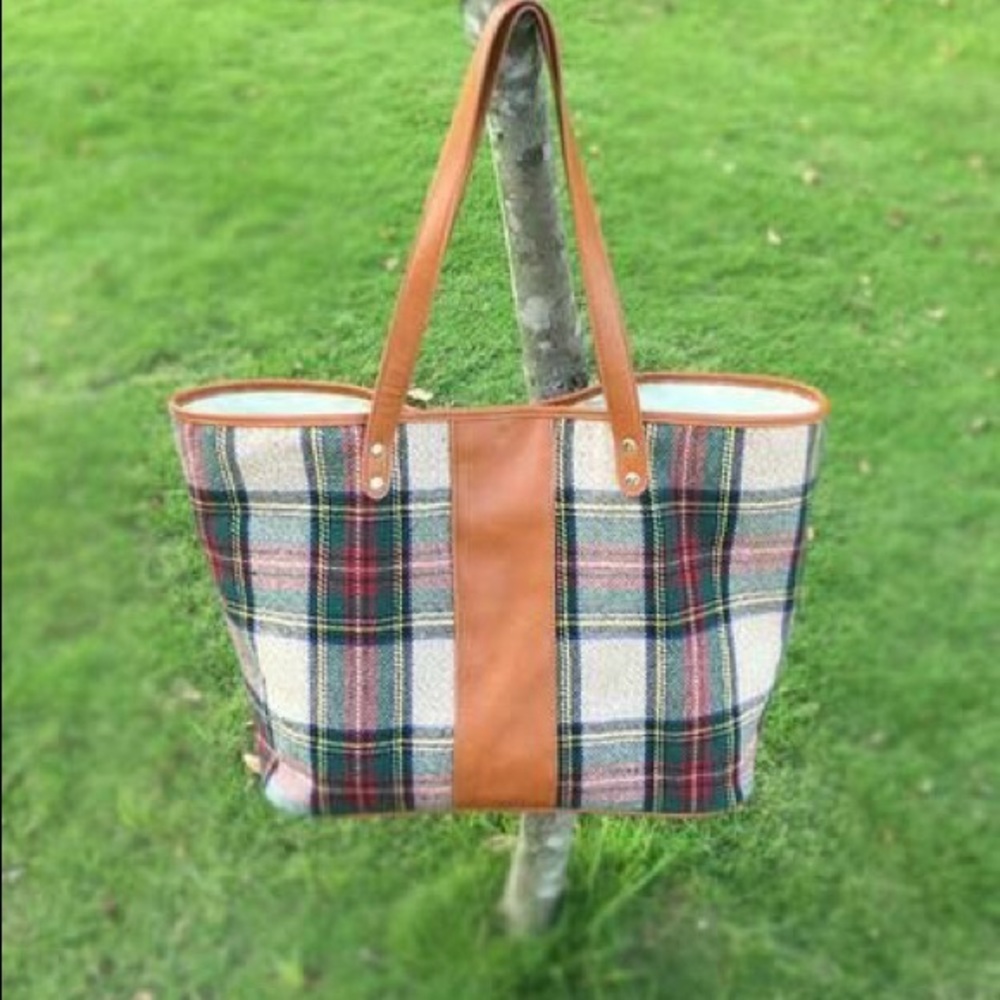 Plaid Tote