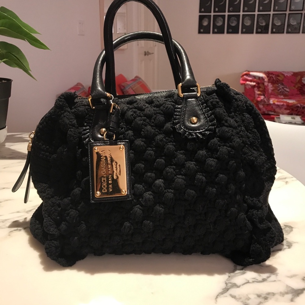 Dolce & Gabbana Crochet Woven Handbag