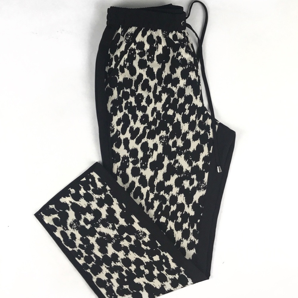 Vince Camuto Slim Leg Animal Print Drawstring SZ S