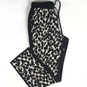 Vince Camuto Slim Leg Animal Print Drawstring SZ S