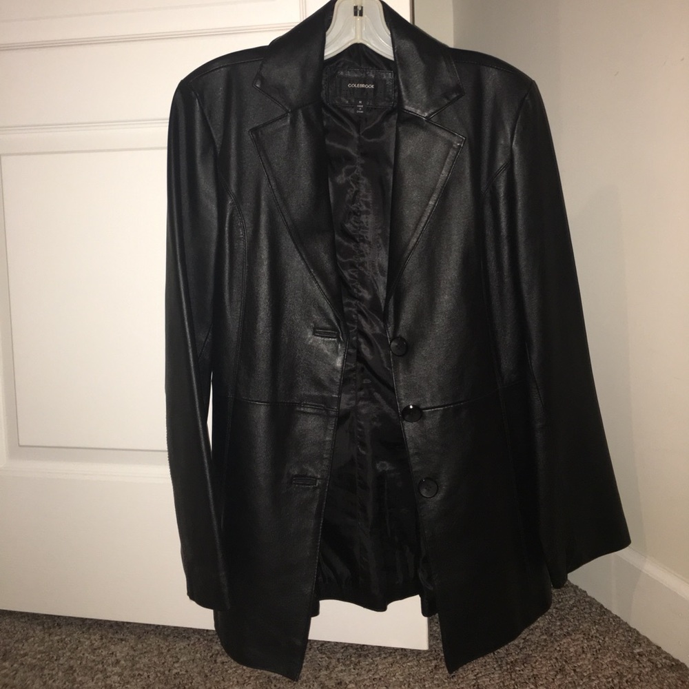 Colebrook black leather jacket