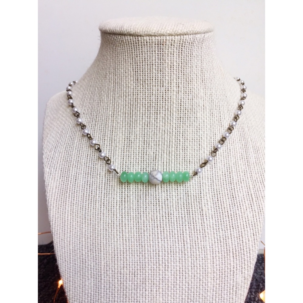Marble/Green Necklace