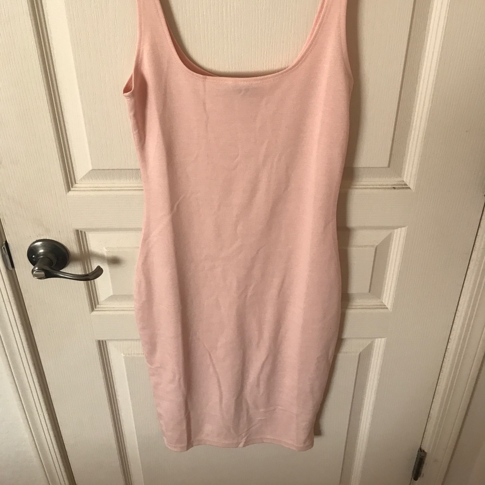 Baby pink midi dress