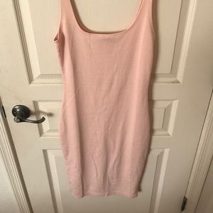 Baby pink midi dress