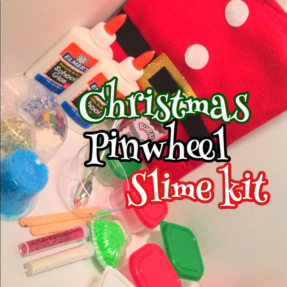 Christmas pinwheel slime making kit!!