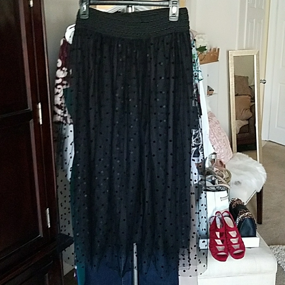 Beautiful black polka dot skirt