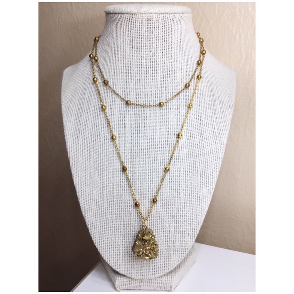 Gold Stone Necklace