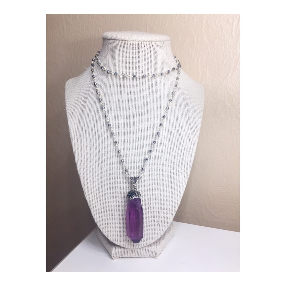 Purple Stone Necklace