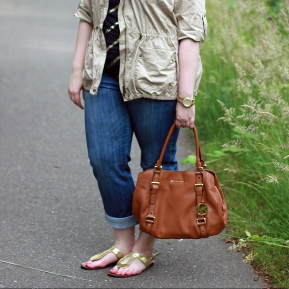 ⬇️ Michael Kors Bedford Large Satchel in Cognac - Picture 4 of 7