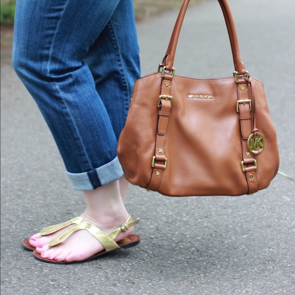 ⬇️ Michael Kors Bedford Large Satchel in Cognac - Picture 5 of 7