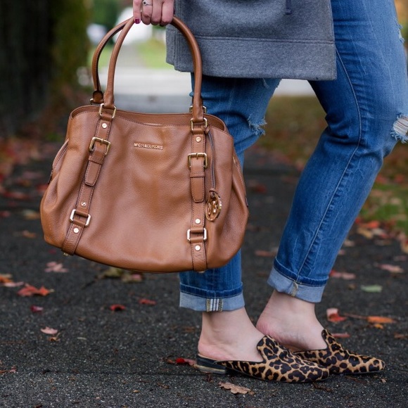 ⬇️ Michael Kors Bedford Large Satchel in Cognac - Picture 6 of 7